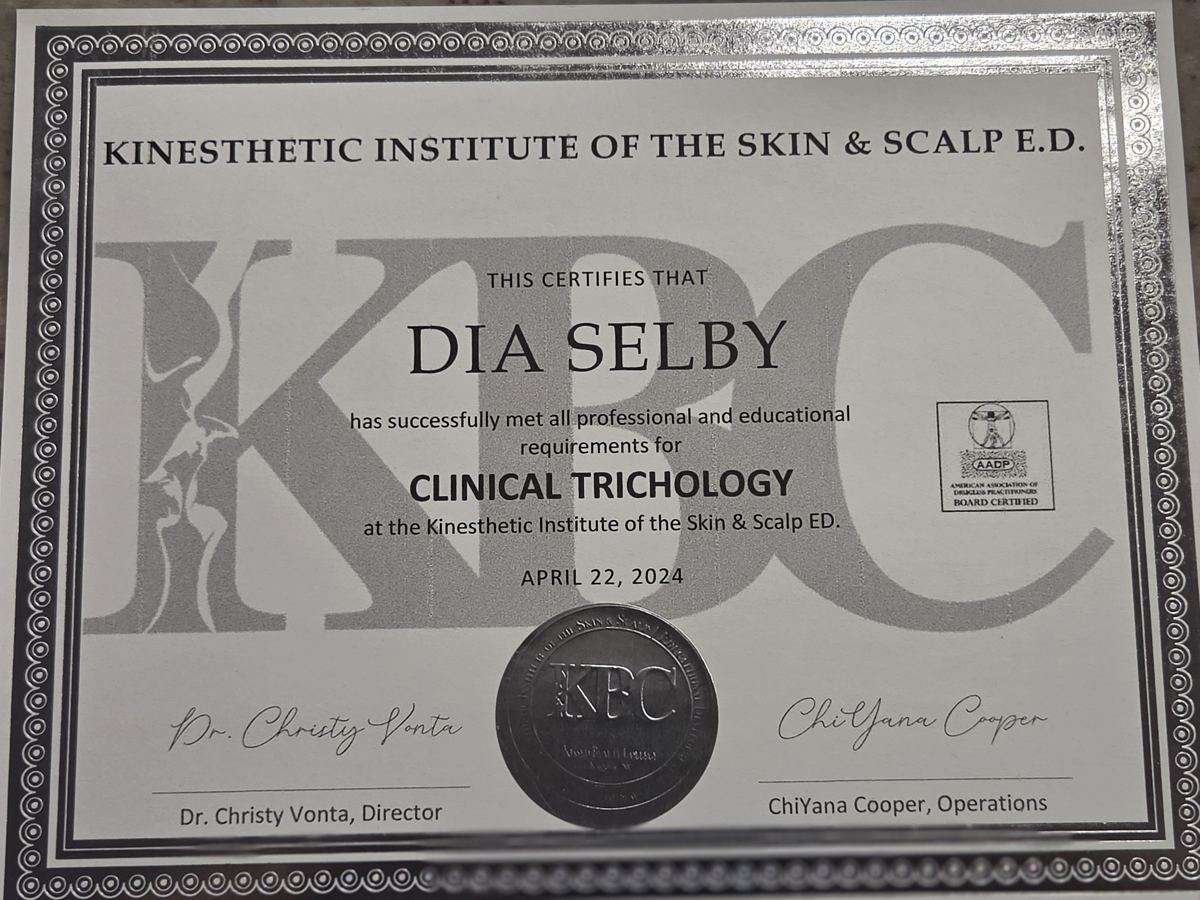 Clinical Trichology certificate, 2024